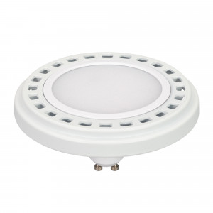 AR111-UNIT-GU10-15W-DIM WARM3000, Светодиодная лампа AR111, цоколь GU10, светодиод SMD, цвет БЕЛЫЙ ТЕПЛЫЙ 3000K, угол 120°, мощность 15Вт, напряжение 230V, Индекс цветопередачи CRI>80 Диммер TRIAC  Цвет рамки белый