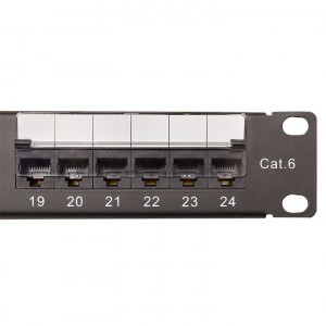 Патч-панель 19дюйм 1U кат.6 UTP неэкранир. 24 порта RJ45 Dual IDC TERACOM PRO TRP-PPNL-6UTP-1U24