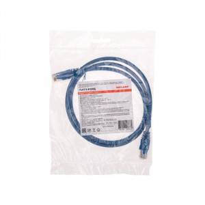 Патч-корд U/UTP CAT 6 RJ45-RJ45 26AWG LSZH син. 1м 02-0294-1