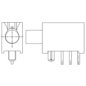 551-2809F, Светодиодные индикаторы для печатного монтажа 3MM CBI BLUE DIFF LC