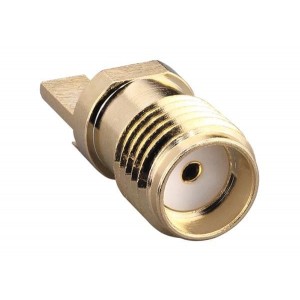 CONSMA021.062-G, РЧ соединители / Коаксиальные соединители SMA, Edge Mount, Female Receptacle, 0.062