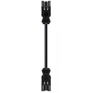 Соединитель GST18i3 K1BS 15 30SW, Кабельная сборка, оконеченная вилочным разъемом GST18i3, и розеточным разъемом GST18i3, 3 полюса, длина кабеля: 3 метра, сечение жил кабеля: 3х1,5 мм.кв., номинальное напряжение: 250V, номинальный ток: 16А, цвет разъема: черный, цвет кабеля: черный