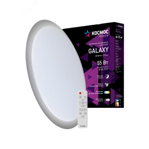 Светильник светодиодный PREMIUM GALAXY 55Вт 230В 3000-6500К 4400лм IP40 450х70мм настенно-потолоч. управляемый с пультом ДУ КОСМОС KSGala55W