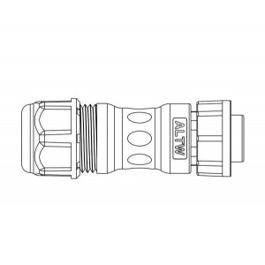 ACB-06BFFC-LL7AP0, Цилиндрические метрические разъемы C Size Crimp Lock 6P F Conn