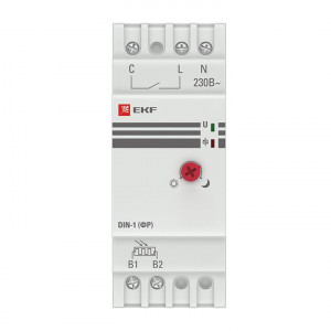 Фотореле с выносным датчиком DIN-1 (ФР) 2-100Лк 25А (3000Вт) fr-din-1-25