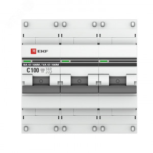EKF PROxima ВА 47-100M Автоматический выключатель  (С) 3P 100А  10kA с электромагнитным расцепителем
