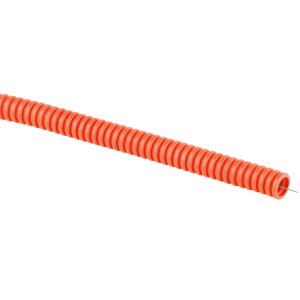Труба гофрированная ПНД (оранжевый) d 16мм с зонд. легкая 100м (30) Б0051803