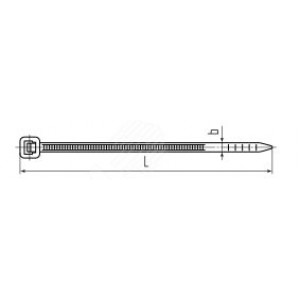 Стяжка нейлоновая КСС 5x200 (черн) (100шт) 49415