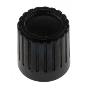 KNOB 0.5IN BLACK