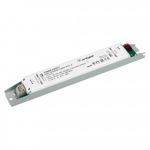 Блок питания ARV-SP24030-LONG-PFC-A (24V, 1.25A, 30W) 031104, Источник напряжения с гальванической развязкой для светодиодных изделий. Входное напряжение 220-240 VAC. Выходные параметры: 24 В, 1.25 А, 30 Вт. Встроенный PFC >0.92. Тонкий металлический корпус IP20. Габаритные размеры длина 230 мм, ширина 30 мм, высота