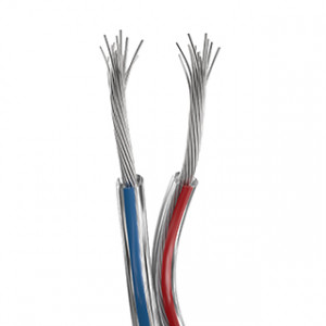 ARL-18AWG-CLEAR-2WIRE-CU, Шлейф для питания и управления одноцветными светодиодными лентами. 2 проводника, калибр проводника 18AWG, сечение проводника 0.84 мм2, проводник из луженой меди, внешняя оболочка из прозрачного ПВХ. Длина кабеля в бухте — 50 метров.