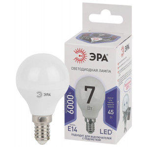 Лампочка светодиодная STD LED P45-7W-860-E14 E14 / Е14 7Вт шар холодный дневной свет Б0031401