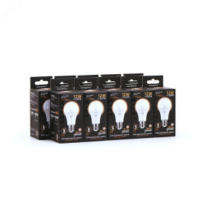 Лампа светодиодная Black 12Вт A60 грушевидная 3000К тепл. бел. E27 1150лм 102502112