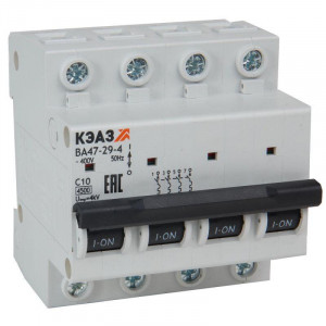 Выключатель автоматический модульный ВА47-29-4C40-УХЛ3 (4.5кА) 318338