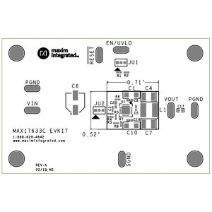 MAX17633CEVKIT#, Средства разработки интегральных схем (ИС) управления питанием 4.5V to 36V, 3.5A, High-Efficiency, Synchronous Step-Down DC-DC Converter with Adjustable Output Voltag