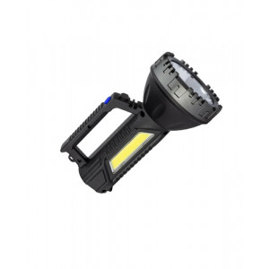 Фонарь-прожектор аккумуляторный ручной 3Вт LED+3Вт COB LED Li-ion 18650 1200мА.ч корпус ABS-пластик индикатор уровня заряда USB-шнур плечевой ремешок KOC904Lit