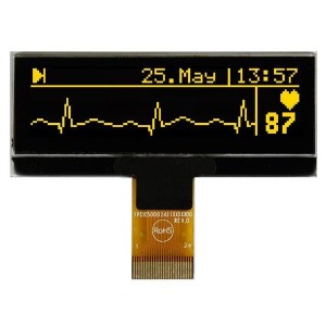 EA W128032-XALG, Светодиодные дисплеи и принадлежности 2.2 in Yellow OLED 128 x 32 dots