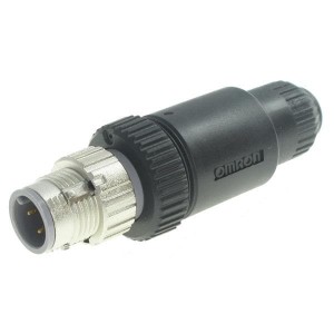 XS2G-D4S7, Цилиндрические метрические разъемы 4P Plug ScrewTerm For 8mm Dia. Model