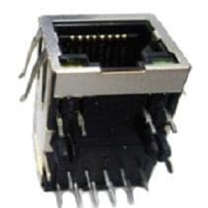 ARJC02-111006K, Модульные соединители / соединители Ethernet CONN MAGJACK 1PORT 100 BASE-TX