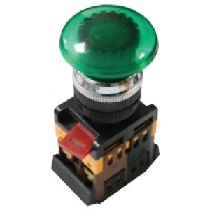 Кнопка AELA-22 зеленая с подсветкой NO+NC 24В PROxima pbn-aela-1g-24