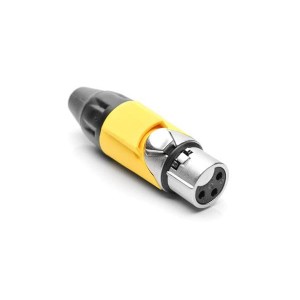 AX3F4M, Разъемы XLR 3P SOCKET F PLUG YELLOW MARK SLEEVE