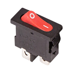 RWB-103 красный, Выключатель клавишный ON-OFF (2c) 6А 250В