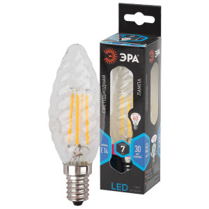 Лампочка светодиодная F-LED BTW-7W-840-E14 Е14 / Е14 7Вт филамент свеча витая нейтральный белый свет Б0027961