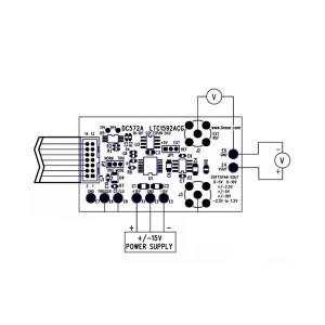 DC572A, Средства разработки интегральных схем (ИС) преобразования данных LTC1592ACG - 16-Bit Softspan DAC, Vin =