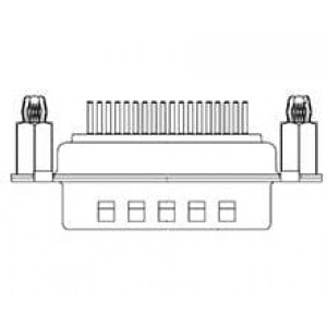 173113-0091, Соединители с высокой плотностью контактов D-Sub FCT HD DSUB STR PC PLG 78 PN W/CLINCH