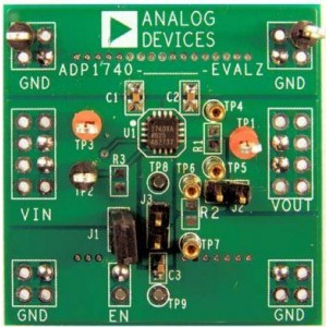 ADP1741-EVALZ, Средства разработки интегральных схем (ИС) управления питанием 2A Fixed Pwr LDO Family