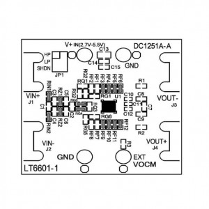 DC1251A-A, Средства разработки активных фильтров LTC6601-1 - Low Noise Configurable Broad