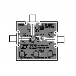 DC689A, Радиочастотные средства разработки LT5522EUF - High Signal Level Down-Conve