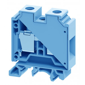 CTS35UNBU, Проходная клемма, тип фиксации провода: винтовой, номинальное сечение: 35 мм кв., 125A, 1000V, ширина: 16 мм, цвет: синий, тип монтажа: DIN35
