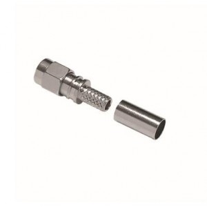 EZ-195-SM-X, РЧ соединители / Коаксиальные соединители SMA-Male (plug) crimp connector, non-solder pin, no braid trim