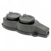 Колодка 2-м 16А IP44 2P+PE 230В с защ. крышками каучук Basic RPS-018-16-230-44