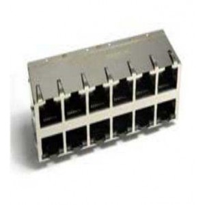 85728-1003, Модульные соединители / соединители Ethernet GIGABIT MAGJACK 2X6 LEDs GRN YW