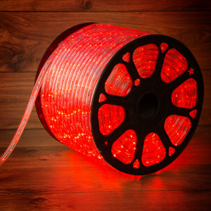 Дюралайт LED, постоянное свечение (2W) - красный, 36 LED/м, бухта 100м Neon-Night 121-122