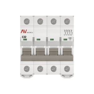 Выключатель автоматический AV-6 4P 32A (C) 6kA EKF AVERES(кр.1шт)