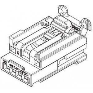 1456983-1, Автомобильные разъемы 1X4 FEM UNSEALED LOW PROFILE, KEY A