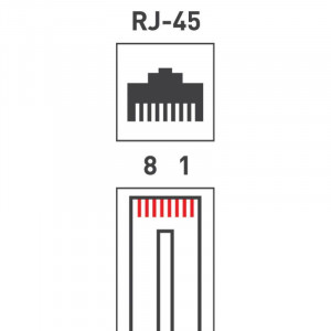 Джек компьютерный RJ45 (8P8C) кат.5E (уп.100шт) 05-1021