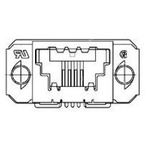 1-1761185-3, Модульные соединители / соединители Ethernet 8 SE GRND RCPT ASSY