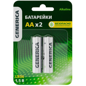 Элемент питания алкалиновый AA/LR6 Alkaline (блист.2шт) ABT-LR06-ST-L02-G