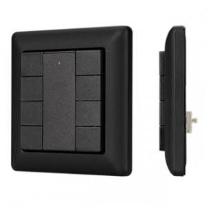 INTELLIGENT ARLIGHT Панель DALI-223-4G-DIM-IN-BLACK (BUS) 029245, Встраиваемая кнопочная черная пластиковая панель для работы по протоколу DALI. Управление 4-мя группами. Установка номера первой группы выполняется переключателями на корпусе. 8 кнопок (4-е группы), 3 функции каждой группы (ВКЛ / ВЫКЛ / ДИММИРОВАНИЕ).