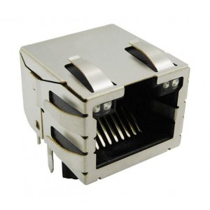 SS-60300-103, Модульные соединители / соединители Ethernet Horz Jack 5G 10G LED G/Y