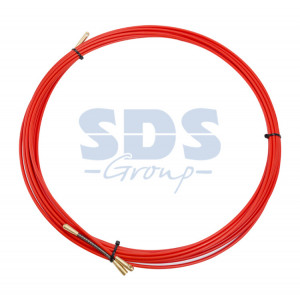 Протяжка кабельная (мини УЗК в бухте), стеклопруток, d=3,5мм, 7м, красная 47-1007