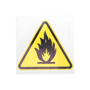 Наклейка знак пожарной безопасности «Пожароопасно» 150х150х150 мм 55-0020
