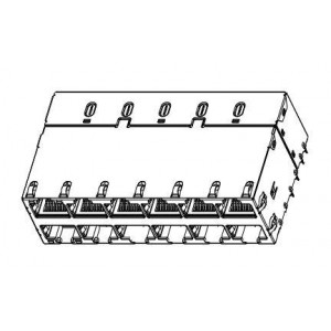 2250331-1, Модульные соединители / соединители Ethernet 1x1 4PPOE (60W) 2.5GBT