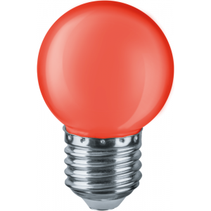 Лампа светодиодная 71 827 NLL-G45-1-230-R-E27 1Вт шар E27 176-264В красн. 71827