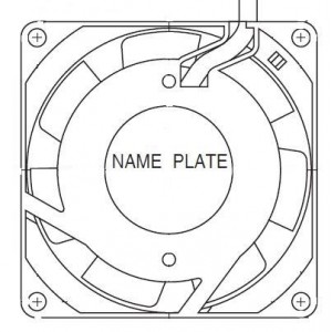 3110MS-12W-B30-A00, Вентиляторы переменного тока AC Axial Fan, 80x25mm, 115VAC, 24CFM, 6.5W, Flange, Wire