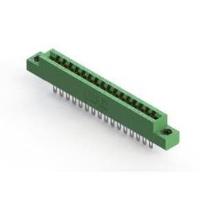 306-016-500-108, Стандартные краевые разъемы 306 Series (.156" (3.96mm) contact spacing) Card Edge Connector with 16 Wire Hole type contacts. The tails are .087" x .015" (2.21mm x 0.38mm) thick and .282" (7.16mm) long in a Single Central Row formation. The Insulator is Green in color with #4-40